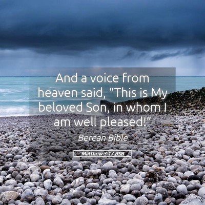 Picture 05 - Matthew 3:17 BSB - And a voice from heaven said, “This is My - Bible Verse Picture