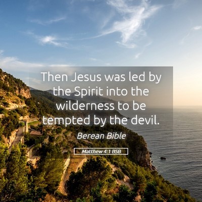 Picture 05 - Matthew 4:1 BSB - Then Jesus was led by the Spirit into the - Bible Verse Picture