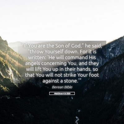 Picture 05 - Matthew 4:6 BSB - “If You are the Son of God,” he said, - Bible Verse Picture