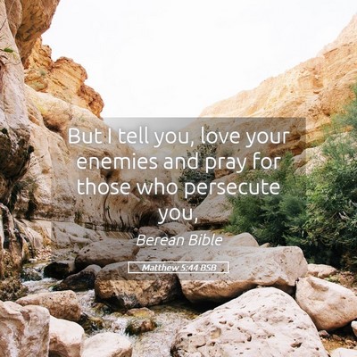 Picture 05 - Matthew 5:44 BSB - But I tell you, love your enemies and pray for - Bible Verse Picture