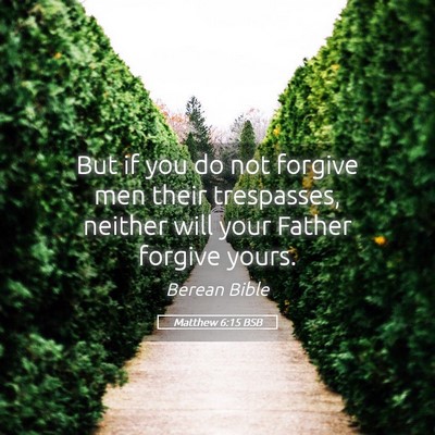 Picture 05 - Matthew 6:15 BSB - But if you do not forgive men their trespasses, - Bible Verse Picture