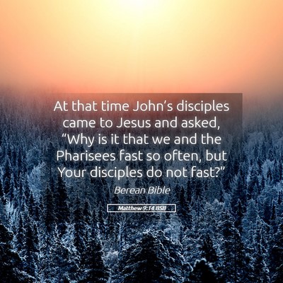 Picture 05 - Matthew 9:14 BSB - At that time John’s disciples came to Jesus and - Bible Verse Picture