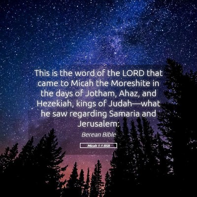 Picture 05 - Micah 1:1 BSB - This is the word of the LORD that came to Micah - Bible Verse Picture