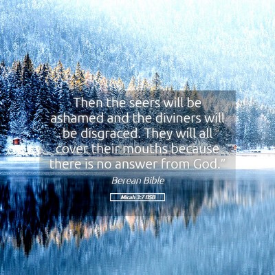 Picture 05 - Micah 3:7 BSB - Then the seers will be ashamed and the diviners - Bible Verse Picture