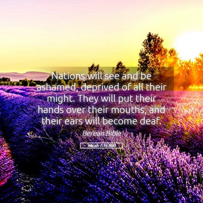 Picture 05 - Micah 7:16 BSB - Nations will see and be ashamed, deprived of all - Bible Verse Picture