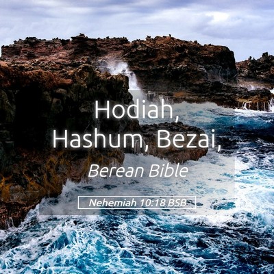 Picture 05 - Nehemiah 10:18 BSB - Hodiah, Hashum, - Bible Verse Picture