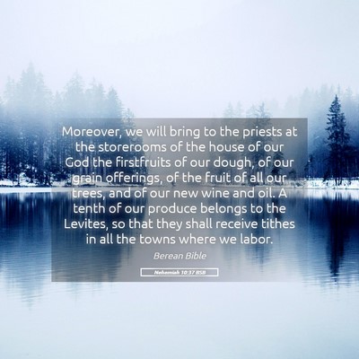 Picture 05 - Nehemiah 10:37 BSB - Moreover, we will bring to the priests at the - Bible Verse Picture