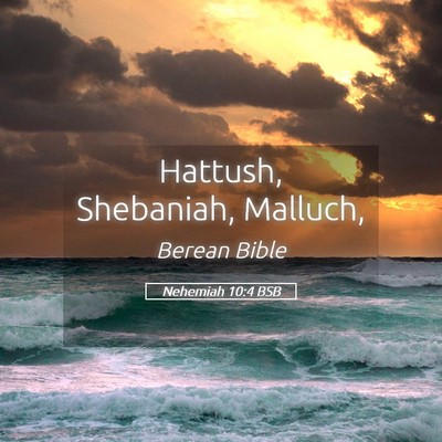 Picture 05 - Nehemiah 10:4 BSB - Hattush, Shebaniah, - Bible Verse Picture