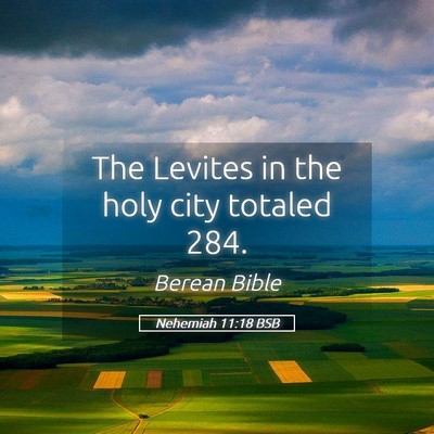 Picture 05 - Nehemiah 11:18 BSB - The Levites in the holy city totaled - Bible Verse Picture