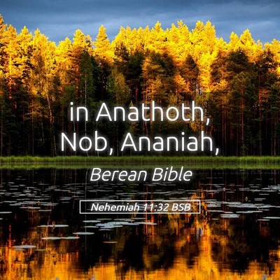 Picture 05 - Nehemiah 11:32 BSB - in Anathoth, Nob, - Bible Verse Picture