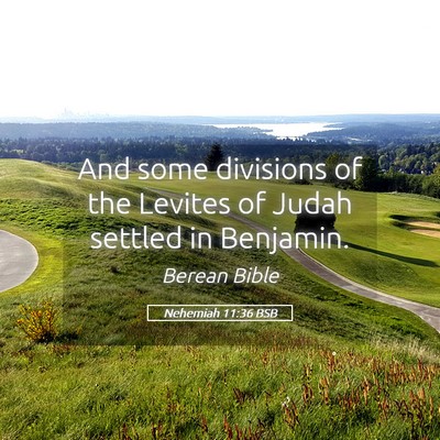 Picture 05 - Nehemiah 11:36 BSB - And some divisions of the Levites of Judah - Bible Verse Picture