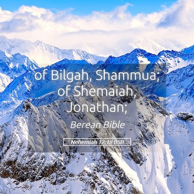 Picture 05 - Nehemiah 12:18 BSB - of Bilgah, Shammua; of Shemaiah, - Bible Verse Picture
