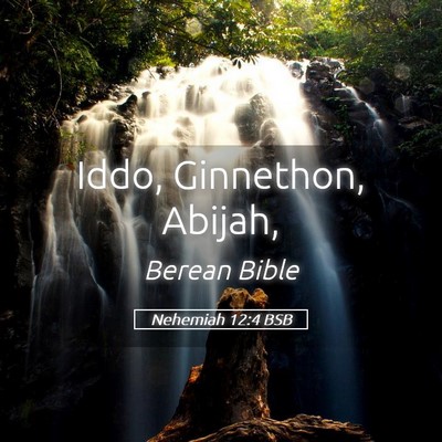 Picture 05 - Nehemiah 12:4 BSB - Iddo, Ginnethon, - Bible Verse Picture