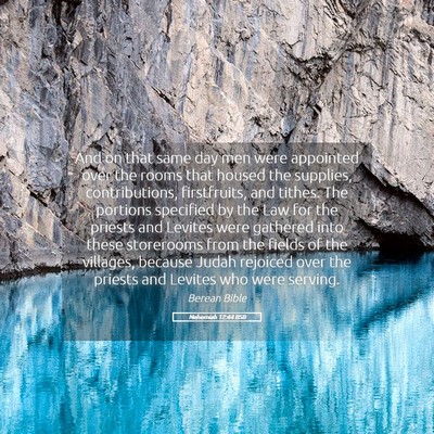 Picture 05 - Nehemiah 12:44 BSB - And on that same day men were appointed over the - Bible Verse Picture
