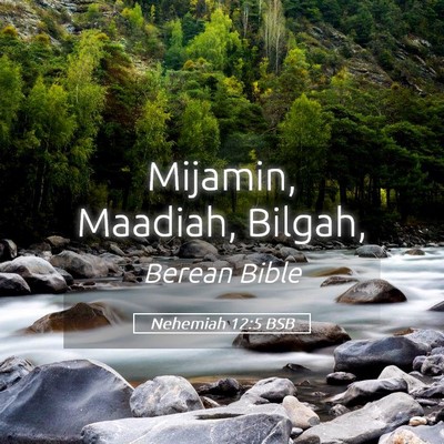 Picture 05 - Nehemiah 12:5 BSB - Mijamin, Maadiah, - Bible Verse Picture
