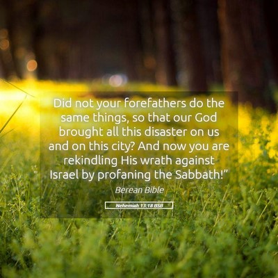 Picture 05 - Nehemiah 13:18 BSB - Did not your forefathers do the same things, so - Bible Verse Picture