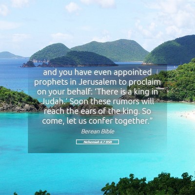 Picture 05 - Nehemiah 6:7 BSB - and you have even appointed prophets in Jerusalem - Bible Verse Picture