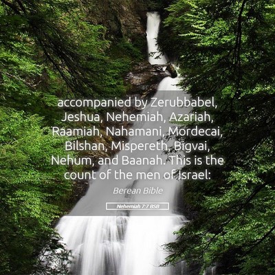 Picture 05 - Nehemiah 7:7 BSB - accompanied by Zerubbabel, Jeshua, Nehemiah, - Bible Verse Picture