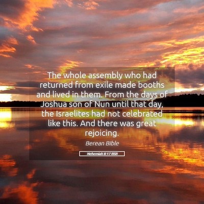 Picture 05 - Nehemiah 8:17 BSB - The whole assembly who had returned from exile - Bible Verse Picture