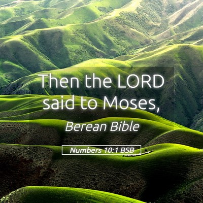 Picture 05 - Numbers 10:1 BSB - Then the LORD said to - Bible Verse Picture