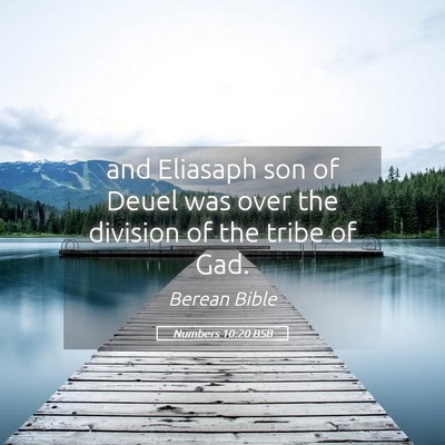 Picture 05 - Numbers 10:20 BSB - and Eliasaph son of Deuel was over the division - Bible Verse Picture