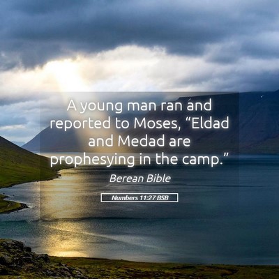 Picture 05 - Numbers 11:27 BSB - A young man ran and reported to Moses, “Eldad - Bible Verse Picture