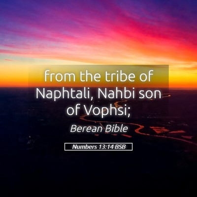 Picture 05 - Numbers 13:14 BSB - from the tribe of Naphtali, Nahbi son of - Bible Verse Picture
