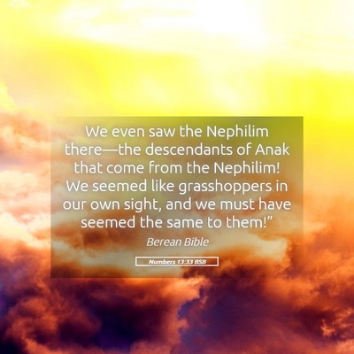 Picture 05 - Numbers 13:33 BSB - We even saw the Nephilim there—the descendants - Bible Verse Picture