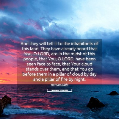 Picture 05 - Numbers 14:14 BSB - And they will tell it to the inhabitants of this - Bible Verse Picture