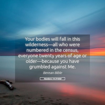 Picture 05 - Numbers 14:29 BSB - Your bodies will fall in this wilderness—all - Bible Verse Picture