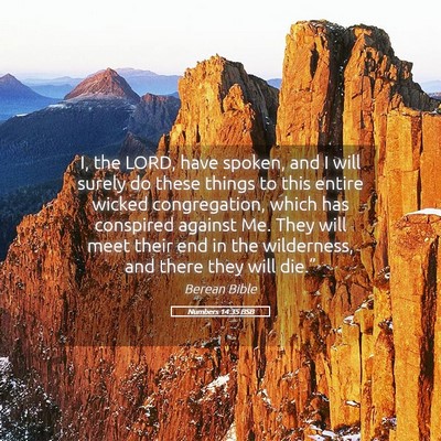 Picture 05 - Numbers 14:35 BSB - I, the LORD, have spoken, and I will surely do - Bible Verse Picture