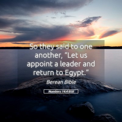 Picture 05 - Numbers 14:4 BSB - So they said to one another, “Let us appoint a - Bible Verse Picture