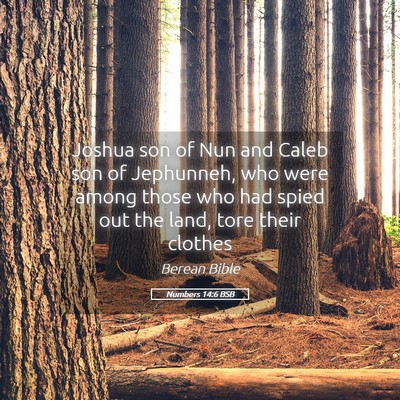 Picture 05 - Numbers 14:6 BSB - Joshua son of Nun and Caleb son of Jephunneh, who - Bible Verse Picture