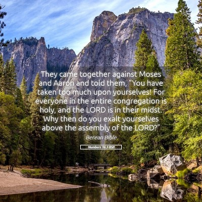 Picture 05 - Numbers 16:3 BSB - They came together against Moses and Aaron and - Bible Verse Picture