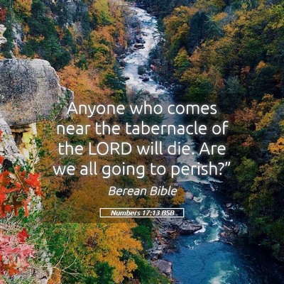 Picture 05 - Numbers 17:13 BSB - Anyone who comes near the tabernacle of the LORD - Bible Verse Picture
