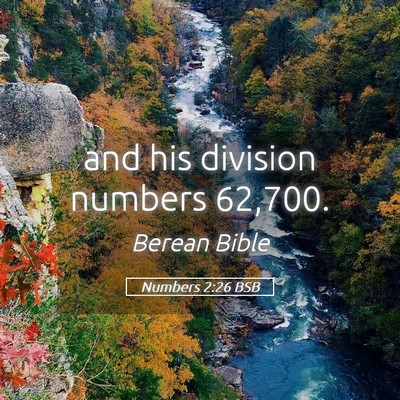 Picture 05 - Numbers 2:26 BSB - and his division numbers - Bible Verse Picture