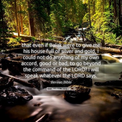 Picture 05 - Numbers 24:13 BSB - that even if Balak were to give me his house full - Bible Verse Picture