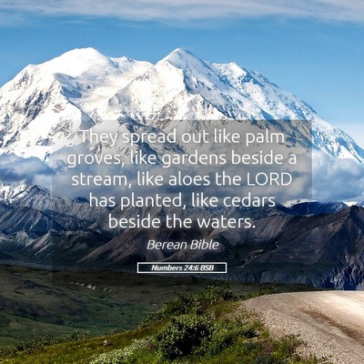 Picture 05 - Numbers 24:6 BSB - They spread out like palm groves, like gardens - Bible Verse Picture