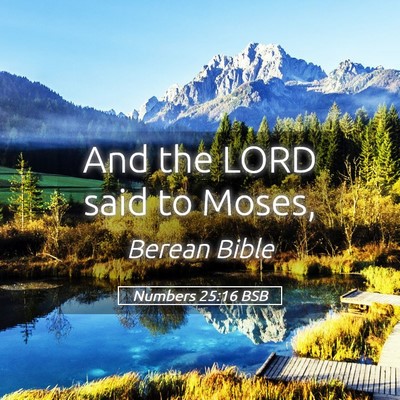 Picture 05 - Numbers 25:16 BSB - And the LORD said to - Bible Verse Picture