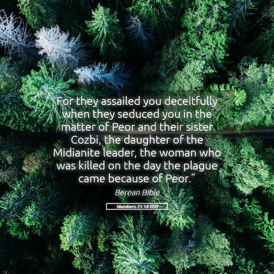 Picture 05 - Numbers 25:18 BSB - For they assailed you deceitfully when they - Bible Verse Picture