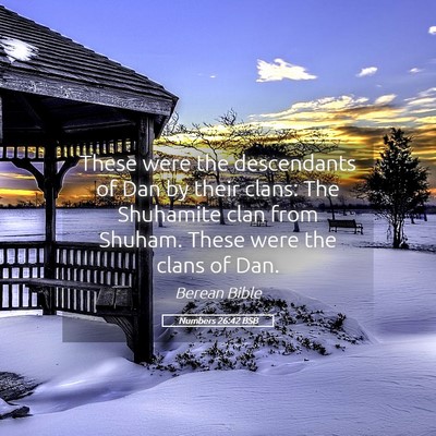 Picture 05 - Numbers 26:42 BSB - These were the descendants of Dan by their clans: - Bible Verse Picture