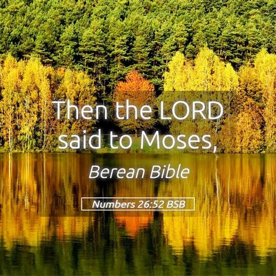 Picture 05 - Numbers 26:52 BSB - Then the LORD said to - Bible Verse Picture