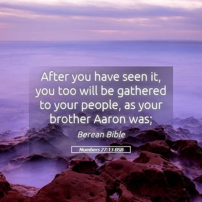 Picture 05 - Numbers 27:13 BSB - After you have seen it, you too will be gathered - Bible Verse Picture