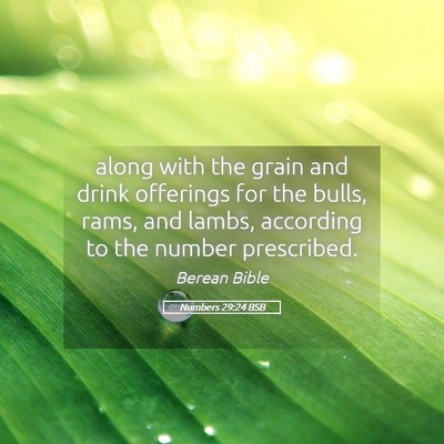 Picture 05 - Numbers 29:24 BSB - along with the grain and drink offerings for the - Bible Verse Picture