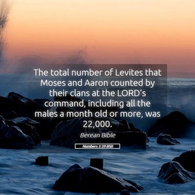 Picture 05 - Numbers 3:39 BSB - The total number of Levites that Moses and Aaron - Bible Verse Picture
