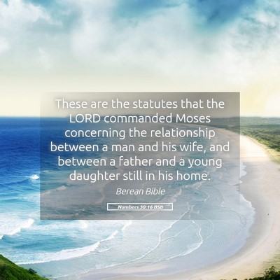 Picture 05 - Numbers 30:16 BSB - These are the statutes that the LORD commanded - Bible Verse Picture