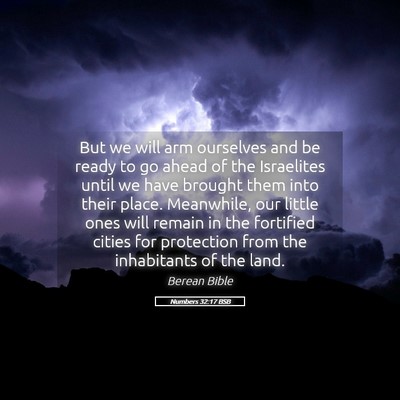 Picture 05 - Numbers 32:17 BSB - But we will arm ourselves and be ready to go - Bible Verse Picture