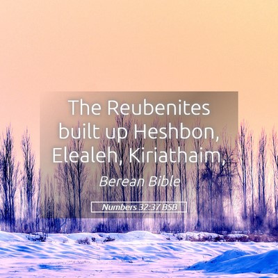 Picture 05 - Numbers 32:37 BSB - The Reubenites built up Heshbon, Elealeh, - Bible Verse Picture