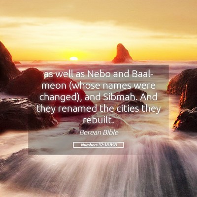 Picture 05 - Numbers 32:38 BSB - as well as Nebo and Baal-meon (whose names were - Bible Verse Picture
