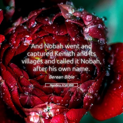 Picture 05 - Numbers 32:42 BSB - And Nobah went and captured Kenath and its - Bible Verse Picture